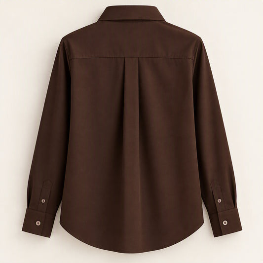 Dark Brown Button Down Shirt